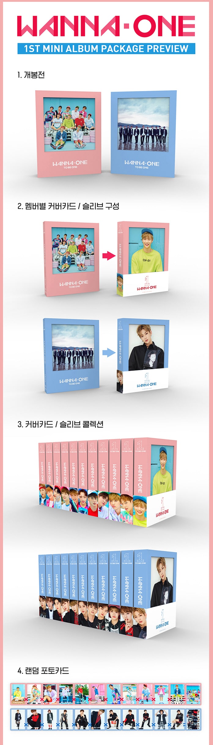 Wanna One - 1st Mini Album 1x1(TO BE ONE) (Random Ver.) CATCHOPCD